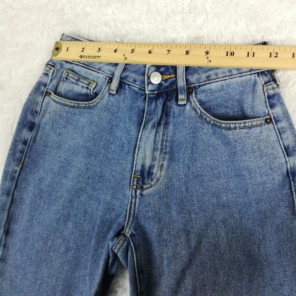 Pacsun Womens Jeans‎ Mom Blue Denim Medium Wash High Rise 23 - Picture 7 of 13